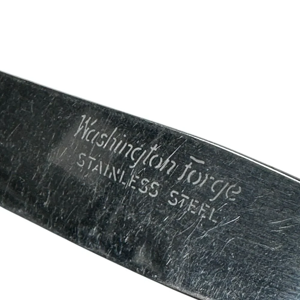 Washington Forge Dinner Knives Lot 5 Stainless‎ and Butterscotch Bakelite Handle
